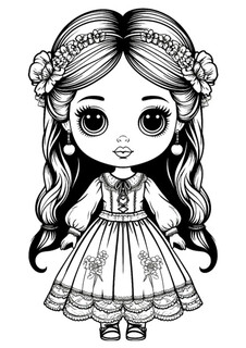 Красивая кукла с большими глазами