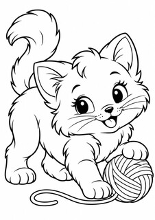 Котёнок с клубком