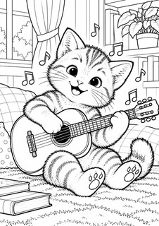 Котёнок с гитарой