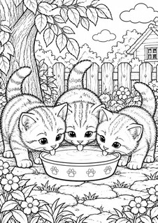 Котята едят