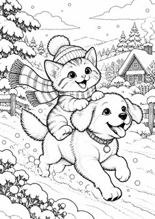 Щенок и собачка