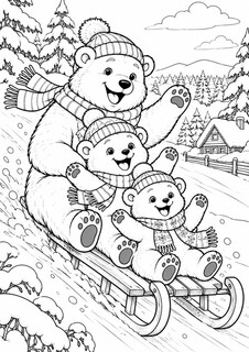 Медведи на санках