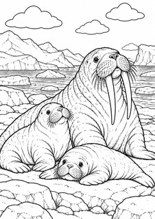 Моржи у моря