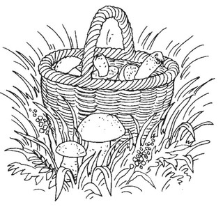 Корзина с грибами